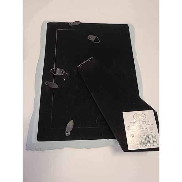 Laura Ashley Pink Blue Ornate Picture Frame Set (2) 4x6 Rocco Style Resin Baby - Picture 7 of 8